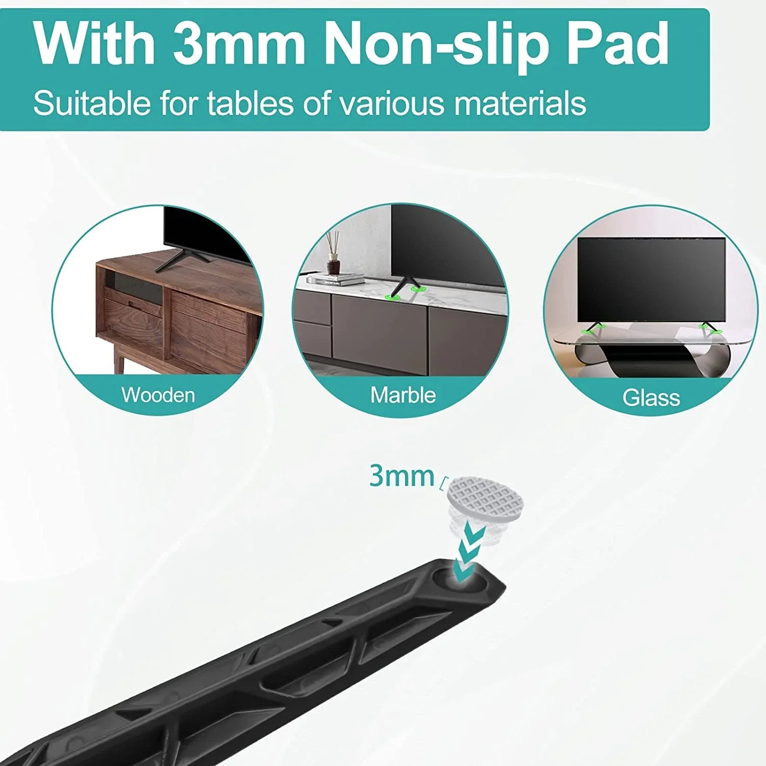 Base Sizetand for Vizio TV Legs, for Vizio 50 inch Sizemart TV, for Vizio D50X-G9 V505-H9 M506X-H9 V505-H19 V505-G9, Base