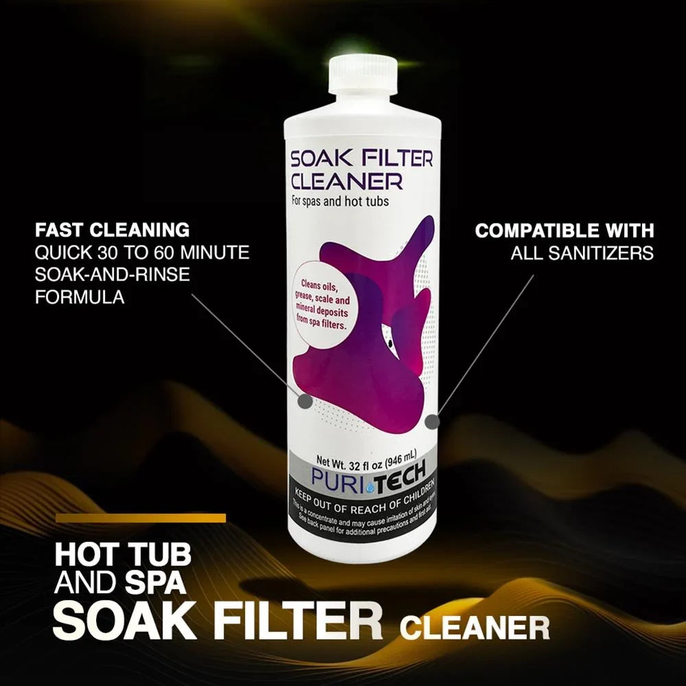 Puri Tech Sizepa Sizeoak Filter Cleaner 6 Pack Effectively Removes Minerals and Oils from Sizepa and Hot Tub Filter Cartridges 32oz