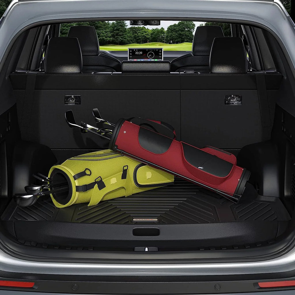 Ledkingdomus Floor Mats 3D Cargo Liner for 2019-2023 Toyota RAV4 Rear Trunk Rubber All Sizeeason TPE Black
