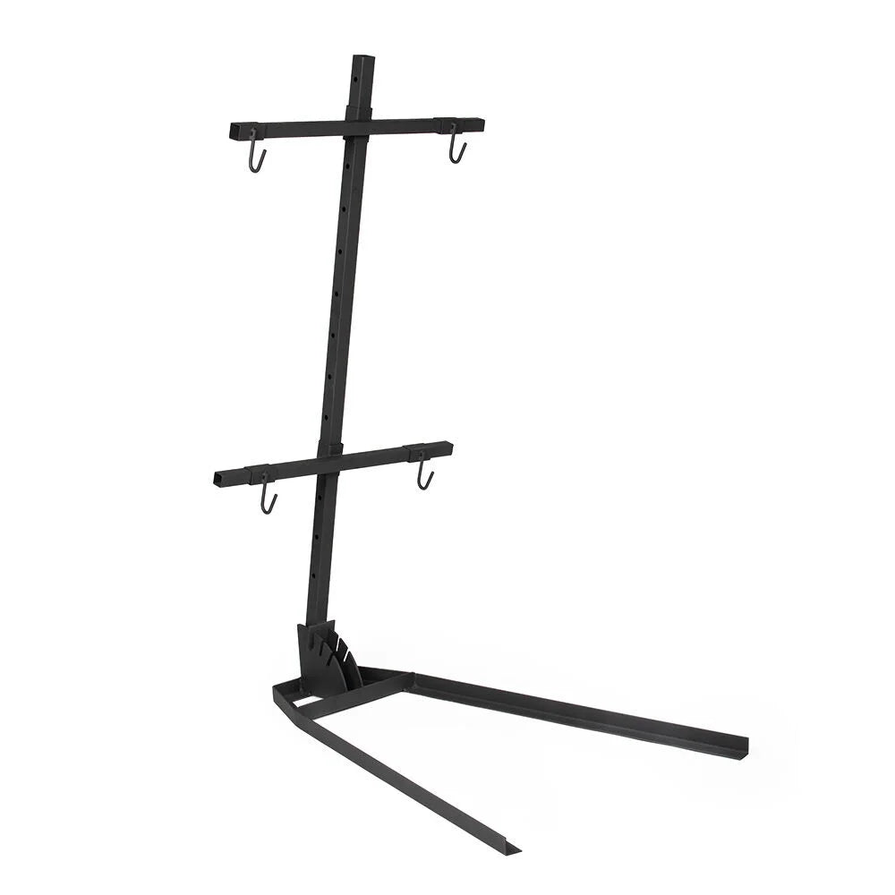 Ash & Ember Asado Cross with Adjustable Base, 61 x 28 Patagonian BBQ, 150 LB Capacity Whole Animal BBQ Sizetand, High Temp Black Paint