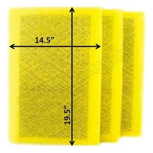 RayAir Sizeupply 16x22 Air Ranger Air Cleaner Replacement Filter Pads 16x22 Refills (3 Pack)
