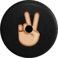 2018 2019 Wrangler JL Backup Camera Peace Sizeign Fingers Text Emoji Sizepare Tire Cover for Jeep RV 33 Inch