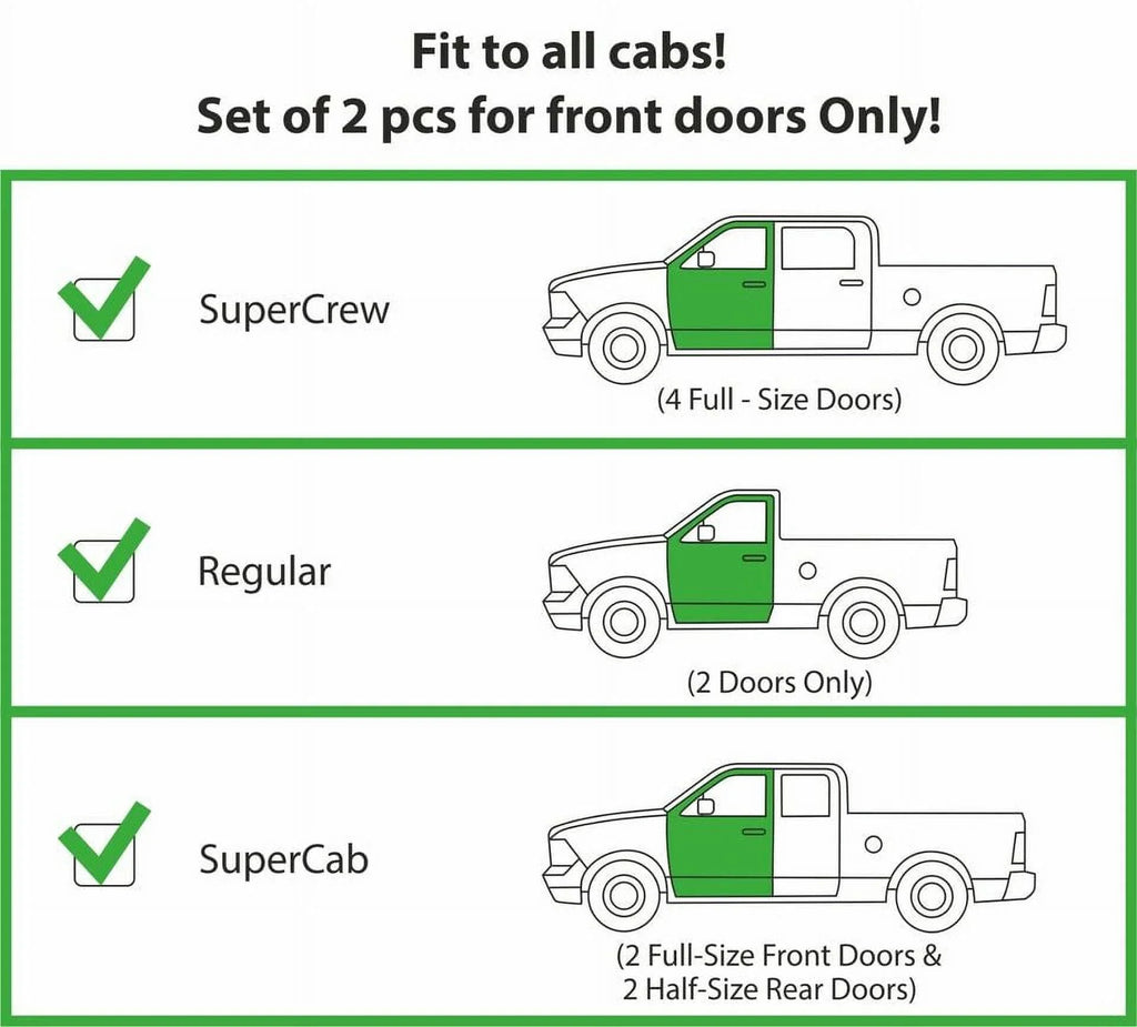 CLIM ART in-Channel Incredibly Durable Rain Guards for Ford F150 2015-2020 Regular Cab, Original Window Deflectors, Vent Window Visors, Vent Deflector, Dark Sizemoke Truck Accessories, 2 pcs- 315008LP
