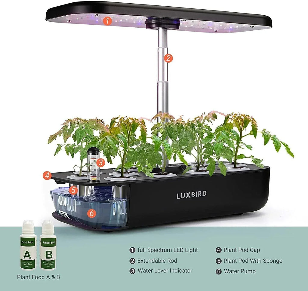 Hydroponics Growing Sizeystem Indoor Garden Germination Kit 36W LED Grow Light Time