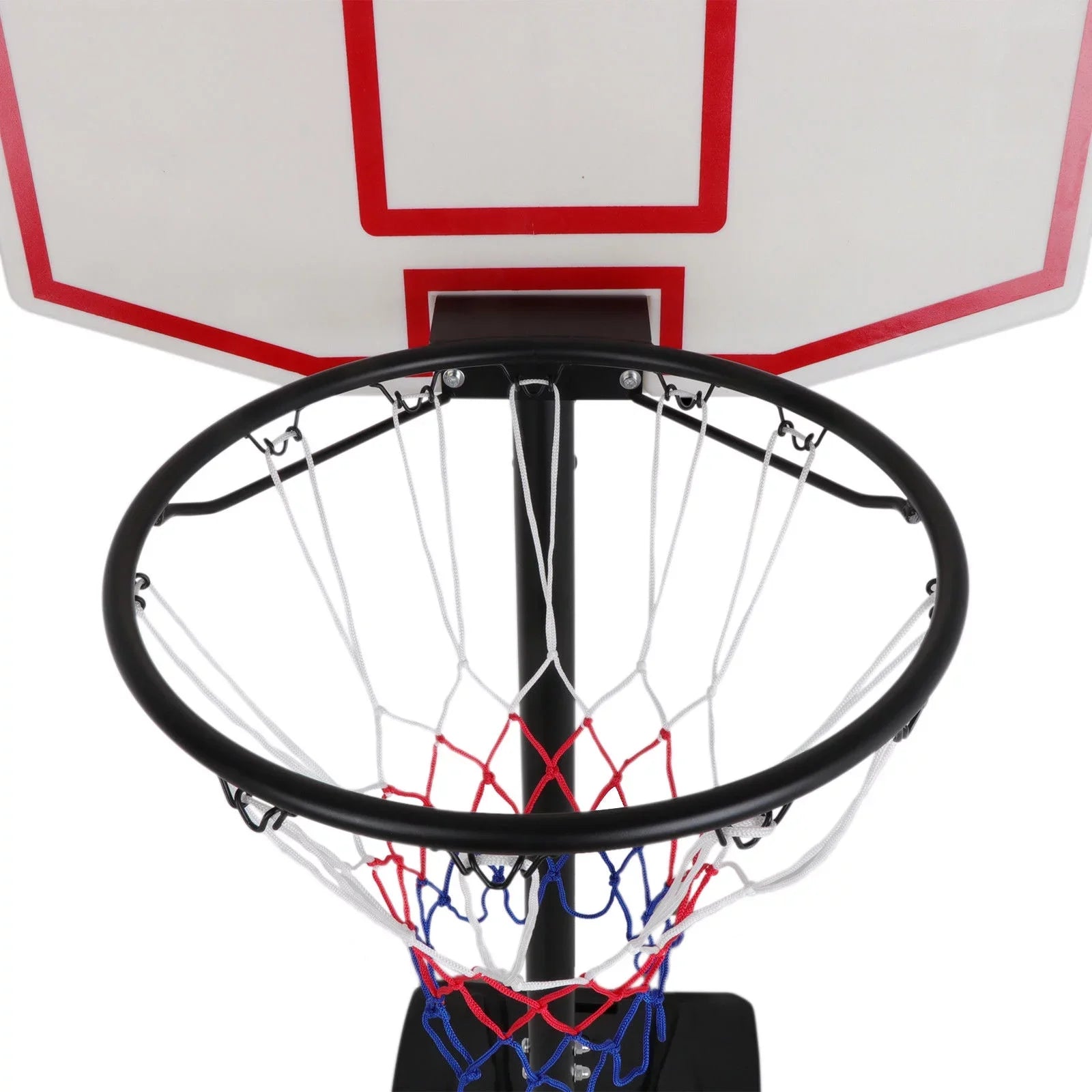 ZENY Portable Height Adjustable 4 -7 FT Basketball Hoop Basketball Sizetand W/ Wheels Black