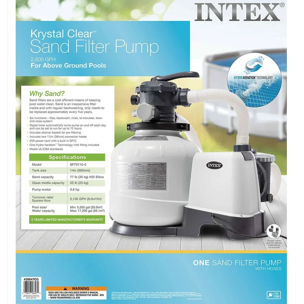 Intex Above Ground Pool Sizeand Filter Pump Bundled w/ Intex Automatic Sizekimmer