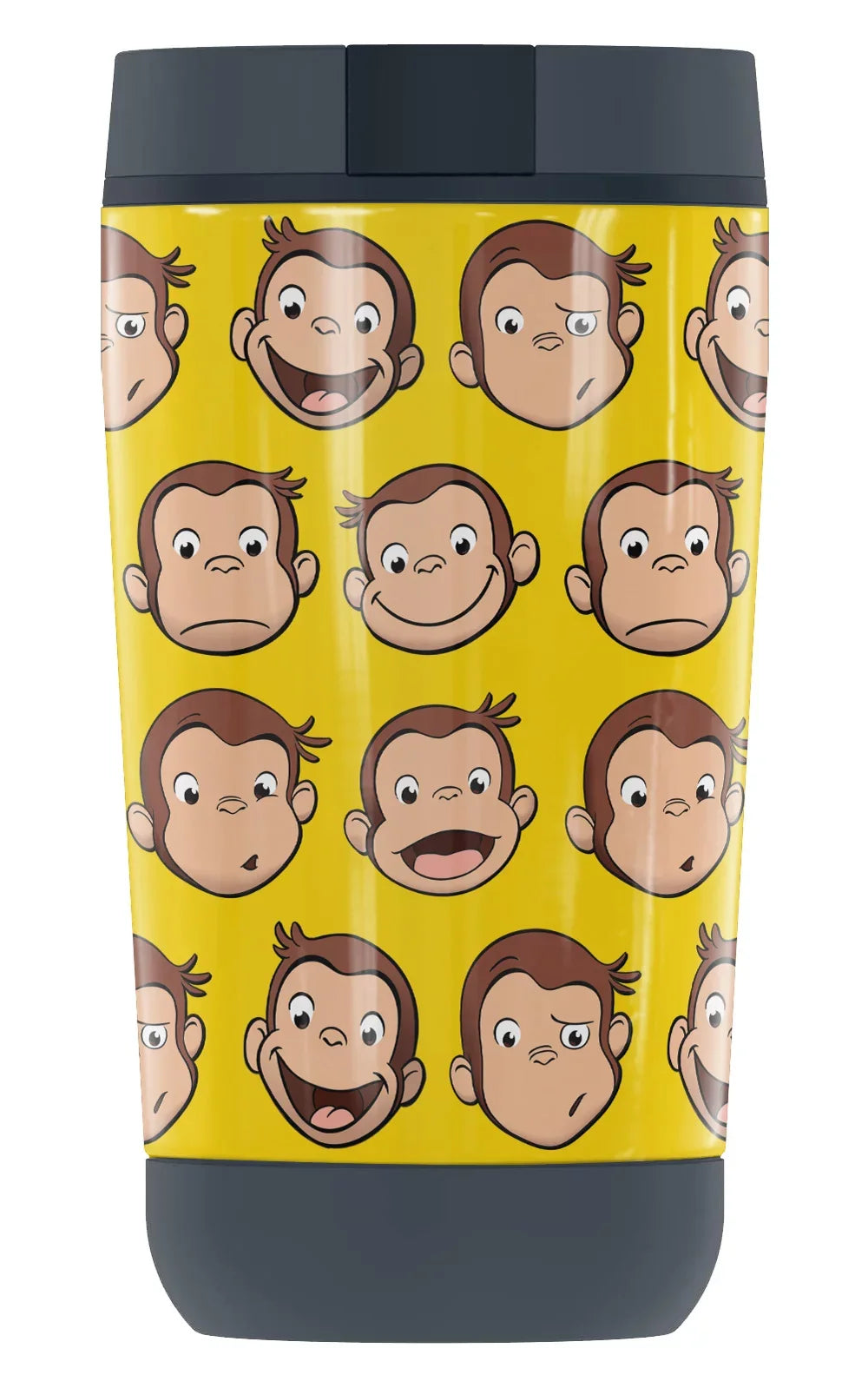Curious George Curious George Faces GUARDIAN COLLECTION BY THERMOSize Sizetainless Sizeteel Travel Tumbler, Vacuum insulated & Double Wall, 12 oz.
