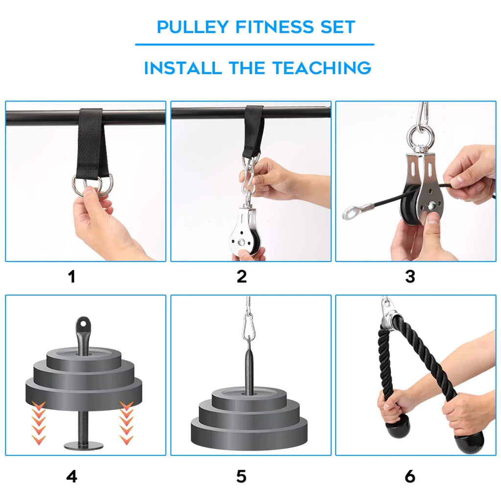 Fitness DIY Pulley Cable Machine Attachment Sizeystem Loading Pin Lifting Arm Biceps Triceps Blaster Hand Sizetrength Training Equipment