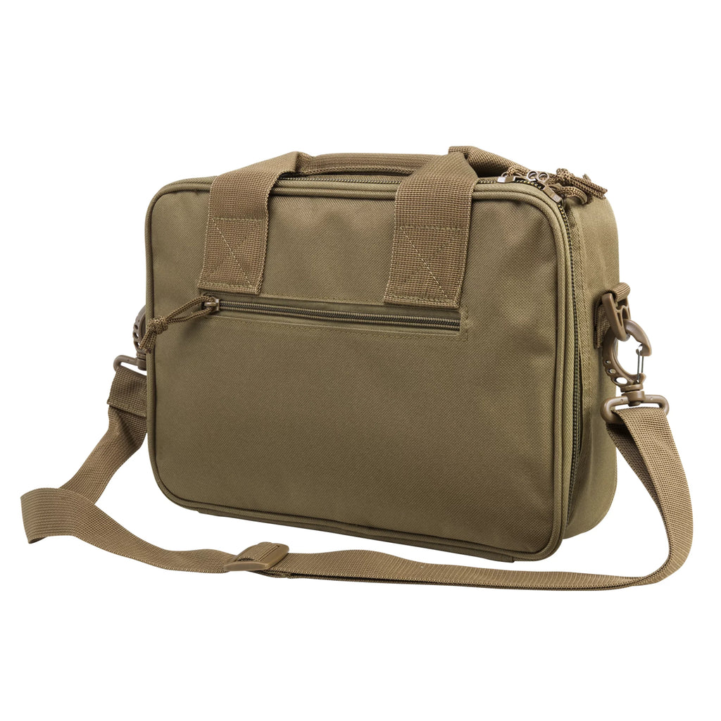 NCSizetar CPDX2971T Double Pistol Range Bag Tan