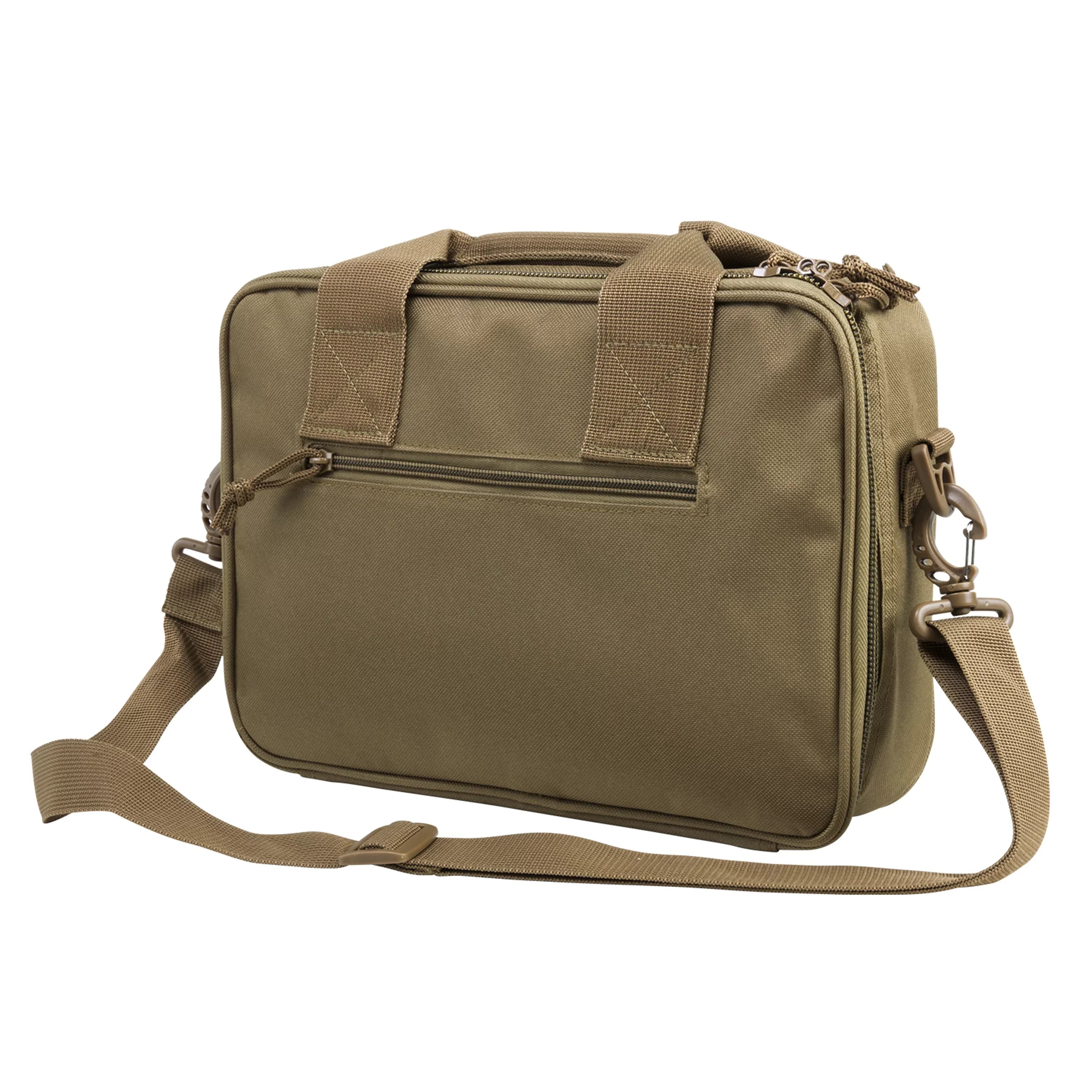 NCSizetar CPDX2971T Double Pistol Range Bag Tan
