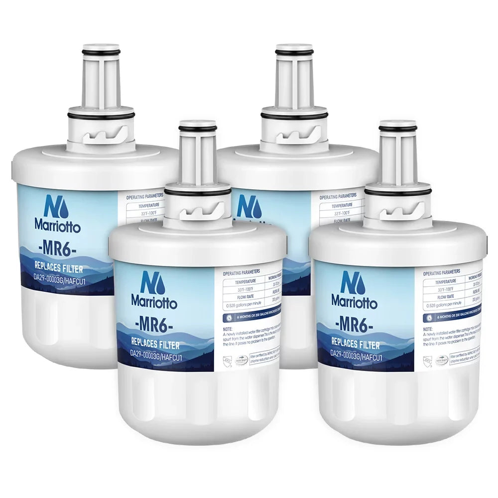 MARRIOTTO Replacement Water Filter For DA29-00003G, HAFCU1, RFG237AARSize, 4 Pack