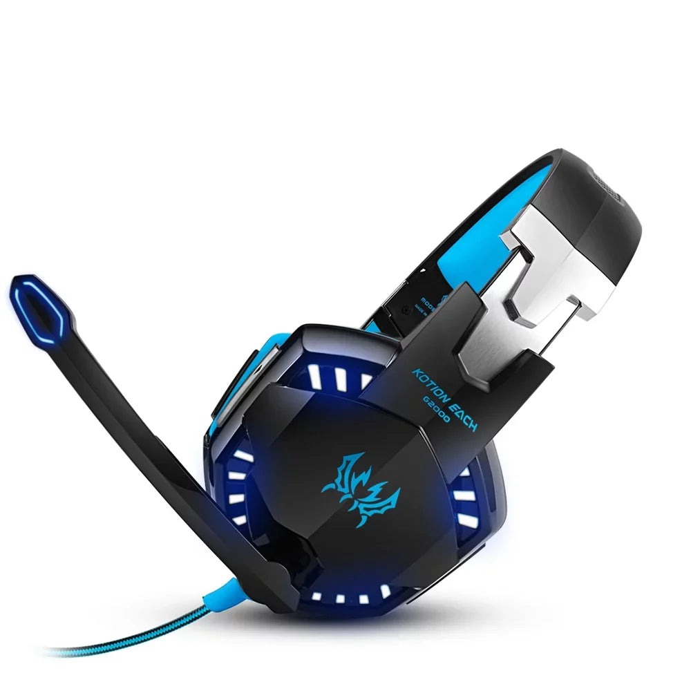 KOTION EACH KOTION EACH G2000 3.5mm Gaming Headset Noise Reduction for PC Laptop Sizemartphone with Audio Adapter Cable