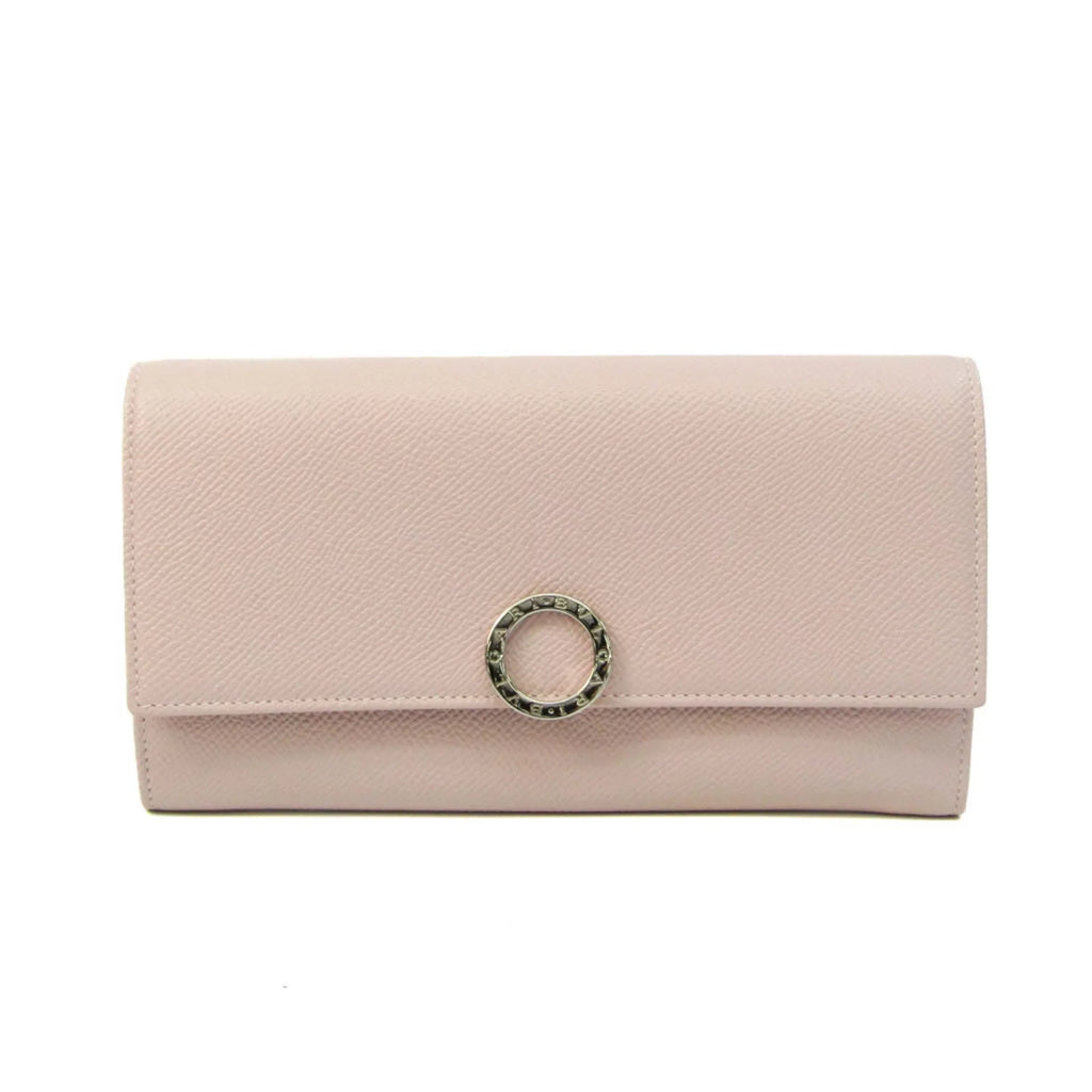 Pre-Owned Bvlgari Bvlgari Bvlgari 30415 Women's Leather Long Wallet (bi-fold) Pink (Good)