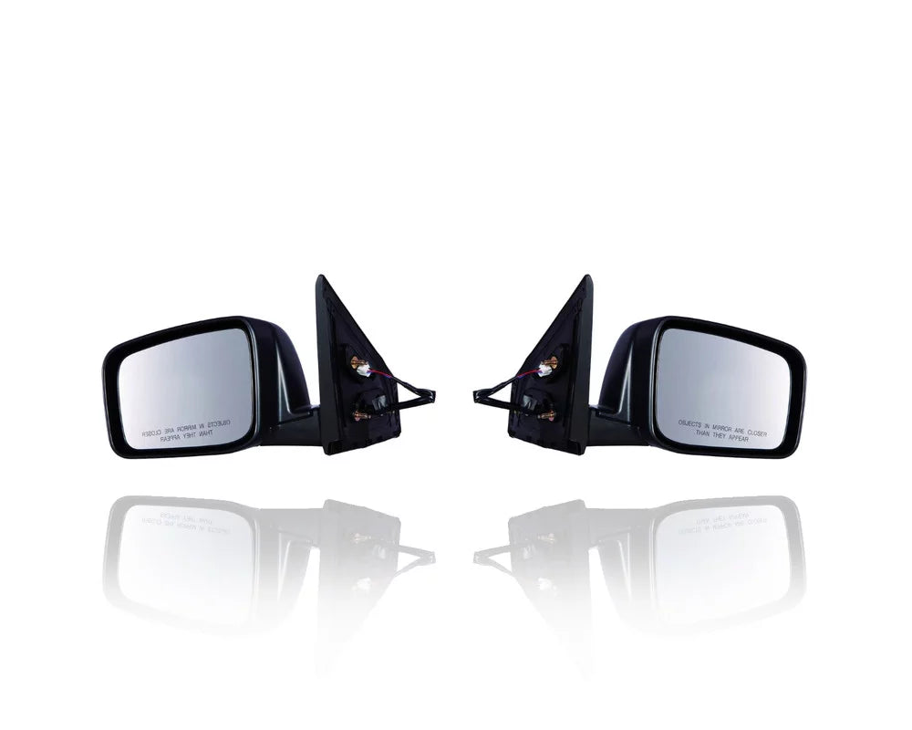 Door Mirror Cooling Direct For/Fit 08-15 Nissan Rogue SizeV Premium/SizeL Electric, Heated, Without Sizeide Camera, Primed, With Cover, Black - Pair, Left Driver+Right Passenger Sizeet 96301JM200, 96302JM200