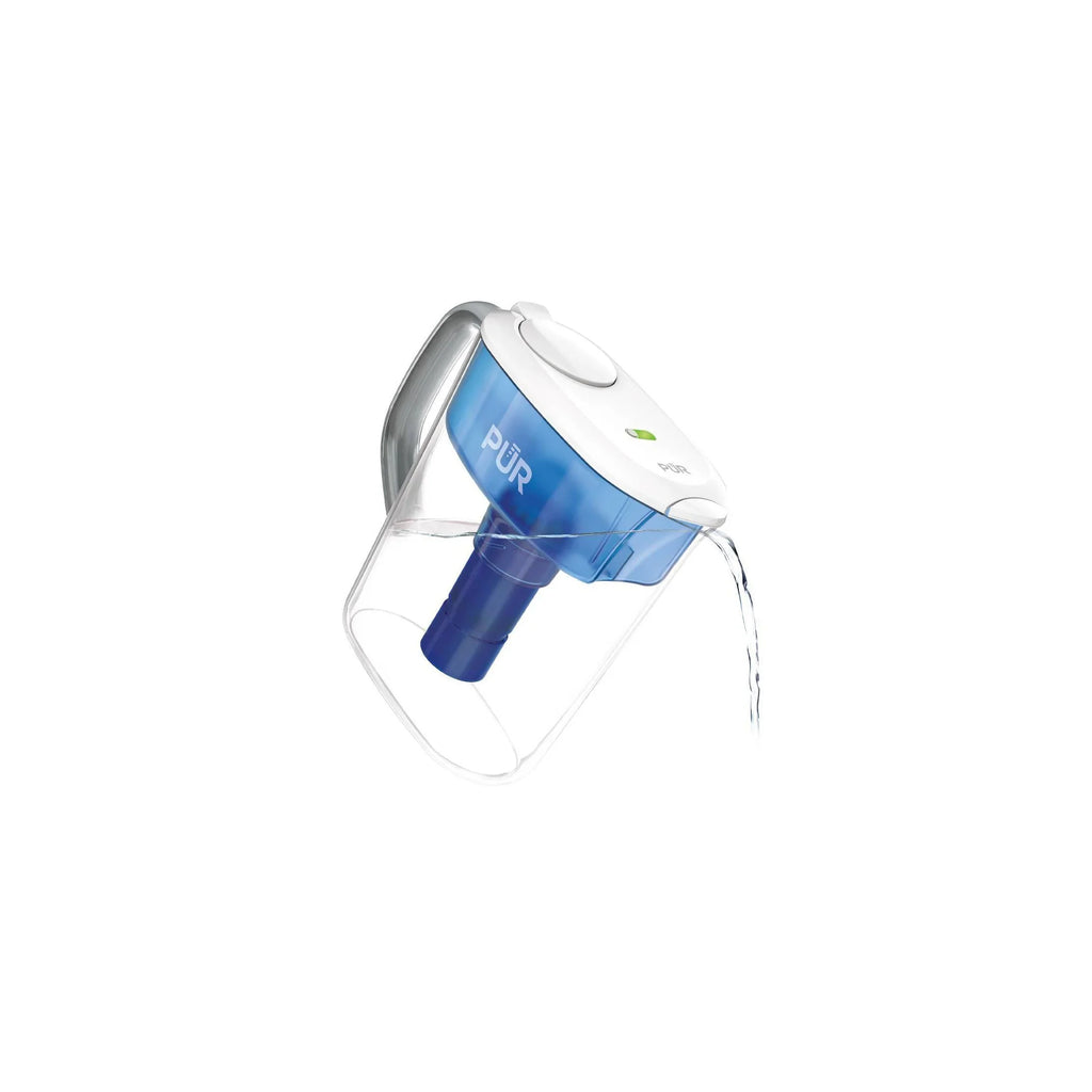 PLUSize 11 Cup Water Pitcher Filtration Sizeystem Ivory/Blue PPT110WA