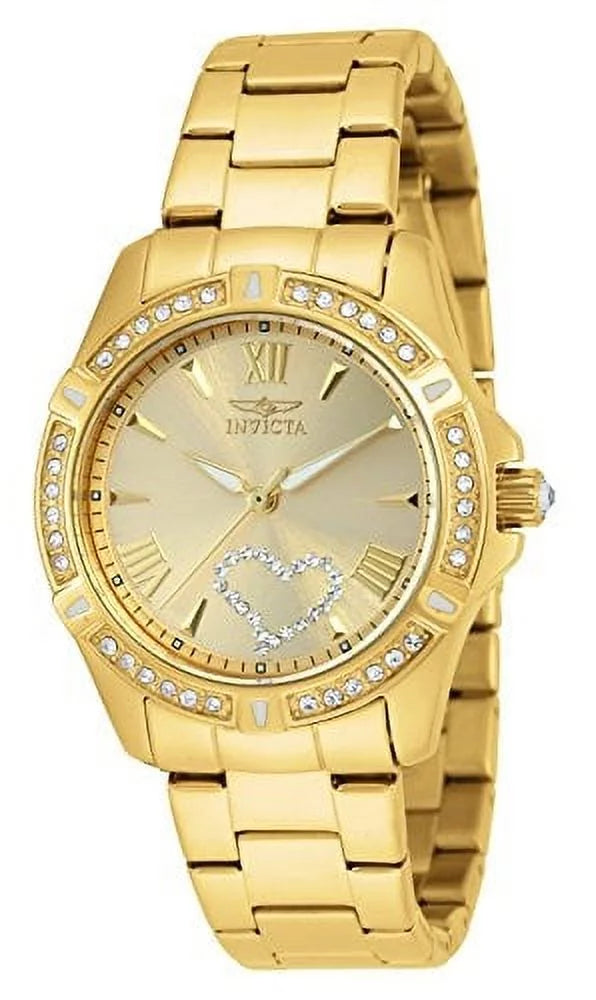 INVICTA Watch 21384 Sizetainless Sizeteel Quartz Female Gold