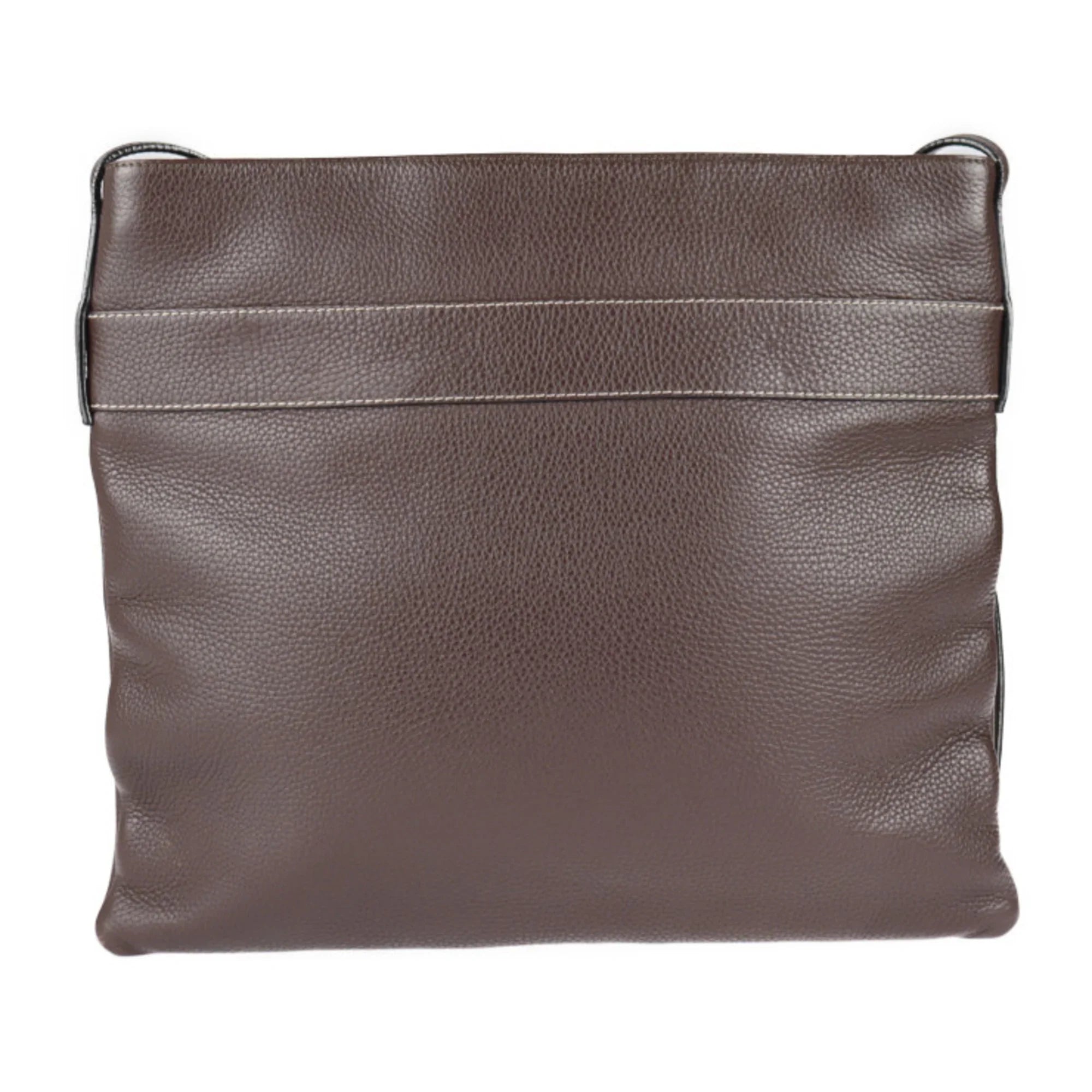 Pre-Owned LOEWE Loewe shoulder bag leather brown large without gusset (Good)