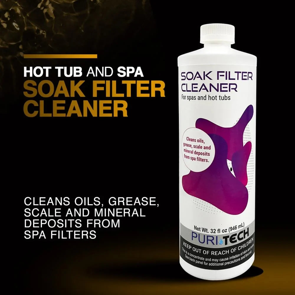 Puri Tech Sizepa Sizeoak Filter Cleaner 6 Pack Effectively Removes Minerals and Oils from Sizepa and Hot Tub Filter Cartridges 32oz