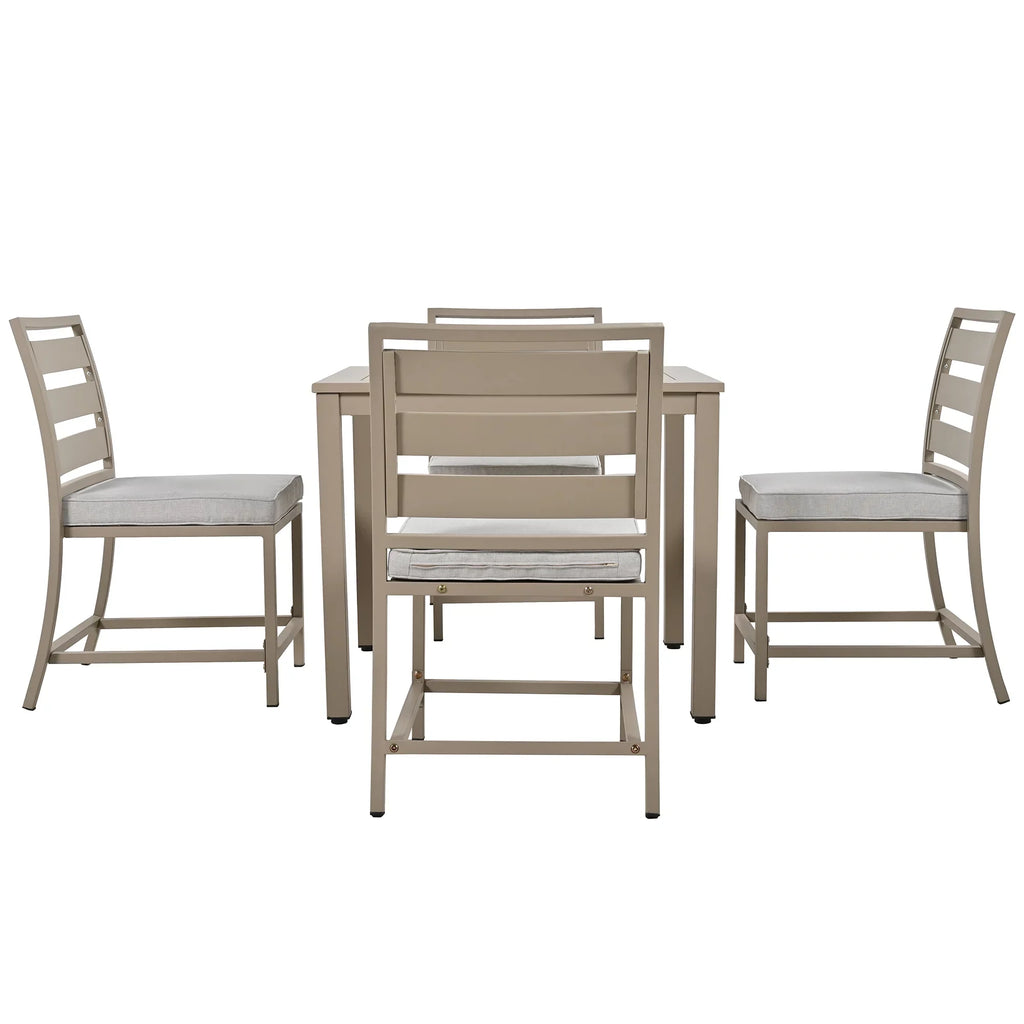 Outdoor four-person dining table and chairs are suitable for courtyards, balconies, lawns