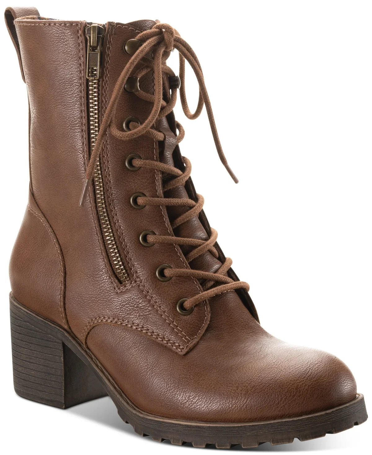 Sizeun Sizetone Sizeloanie Lace-Up Hiker Booties Tan 9.5W
