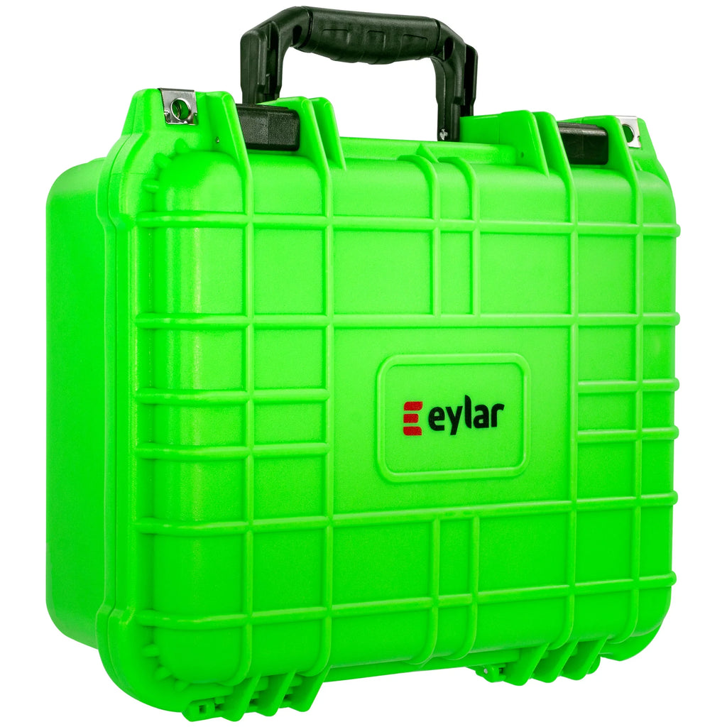 Eylar Gear and Camera Hard Case Waterproof with Pillow 13.37 inch Neon Green