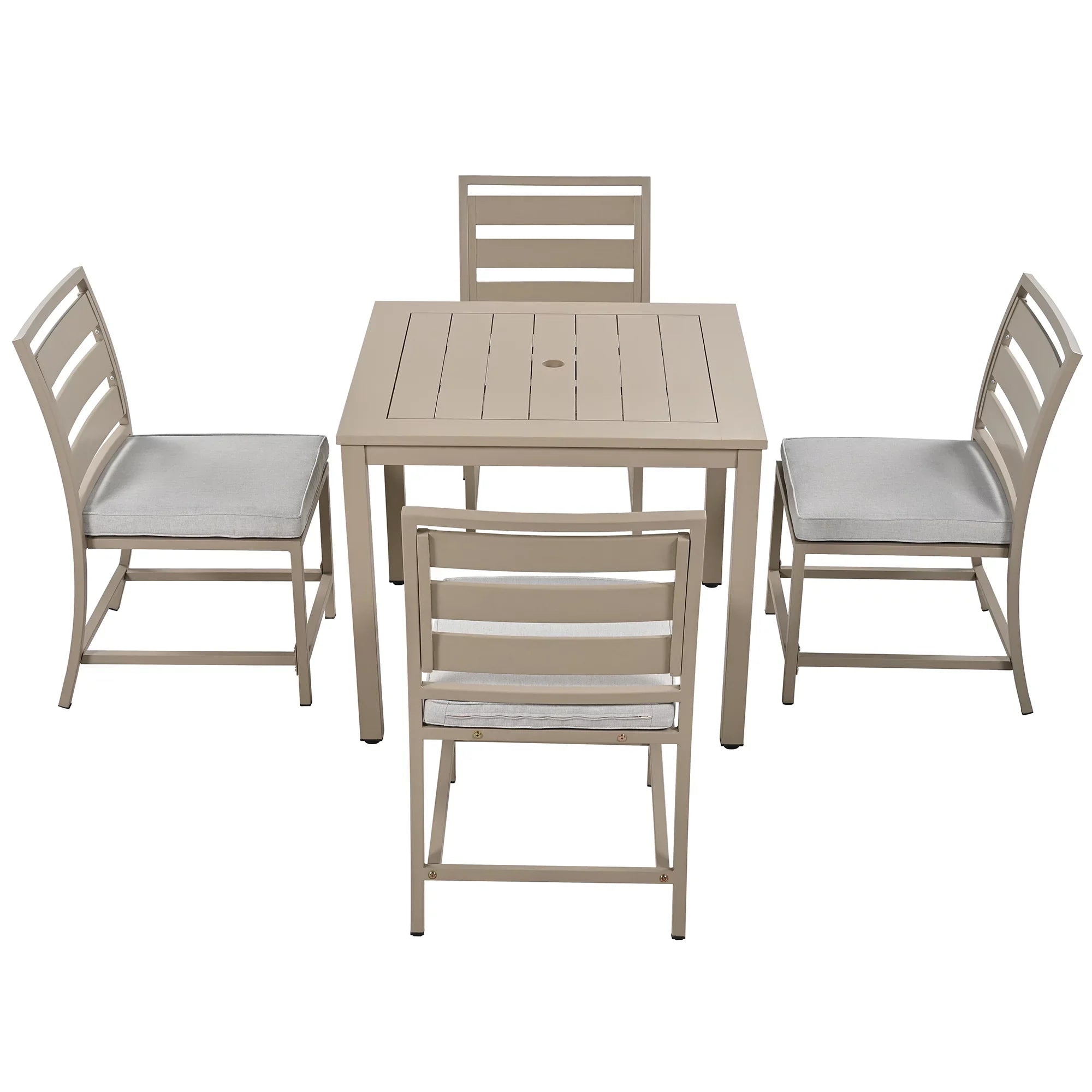 Outdoor four-person dining table and chairs are suitable for courtyards, balconies, lawns