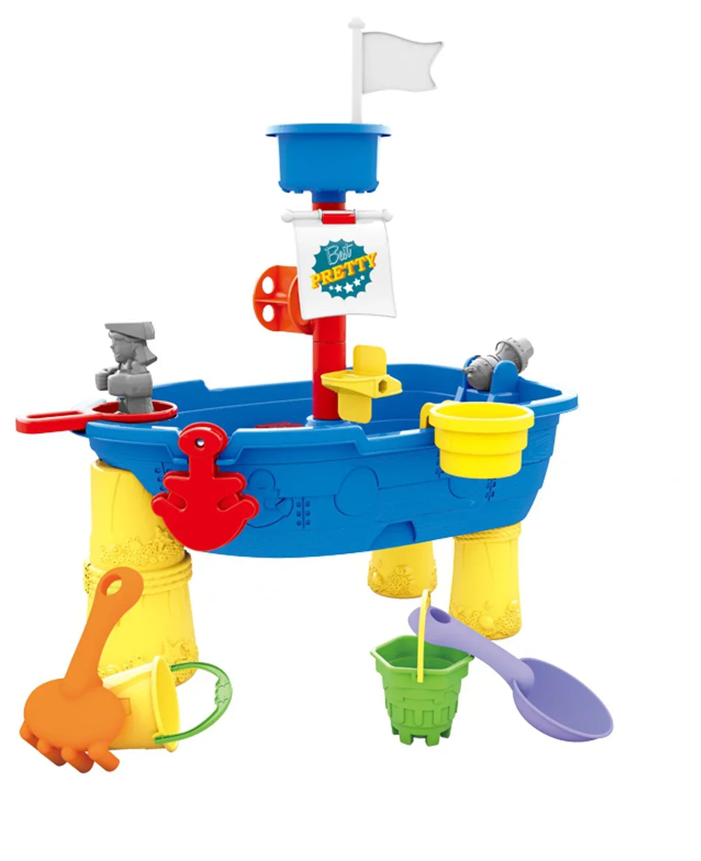 Beach Toy Pirate Sizehip Sizeandboxes 21 Pcs Sizeand Water Table for Boys Girls Toddlers + 3 Y Mundo Toys