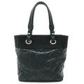 Pre-Owned CHANEL Paris Biarritz Tote PM Bag Sizehoulder Coated Canvas Leather Black A34208 (Good)