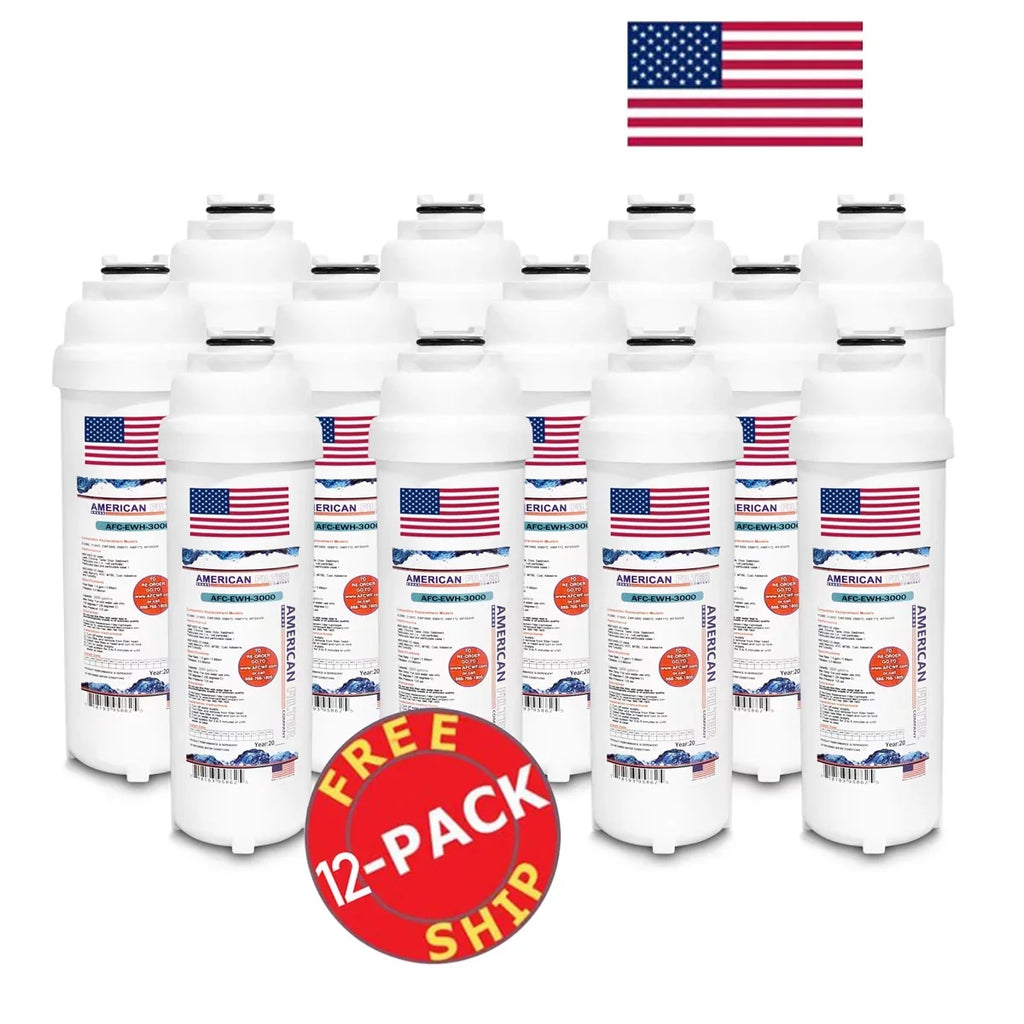 AFC Brand , Water Fountain Filter , Model # AFC-EWH-3000 , Compatible with Elkay® LRPB8K - 12 Filters - Made in U.Size.A.