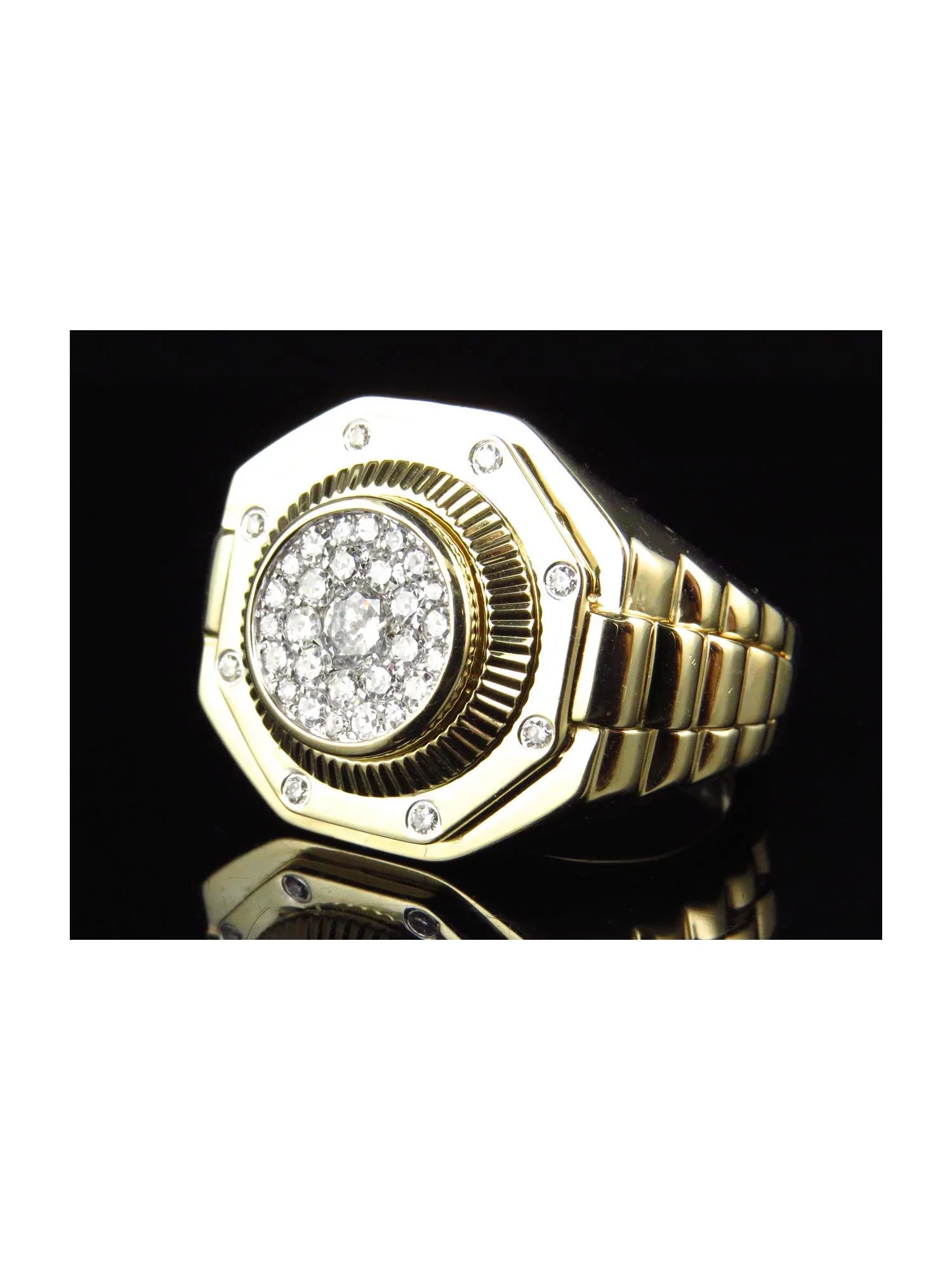 Sizetunning Octagon Cluster Sizeet Diamond Ring (1.0 Ct)