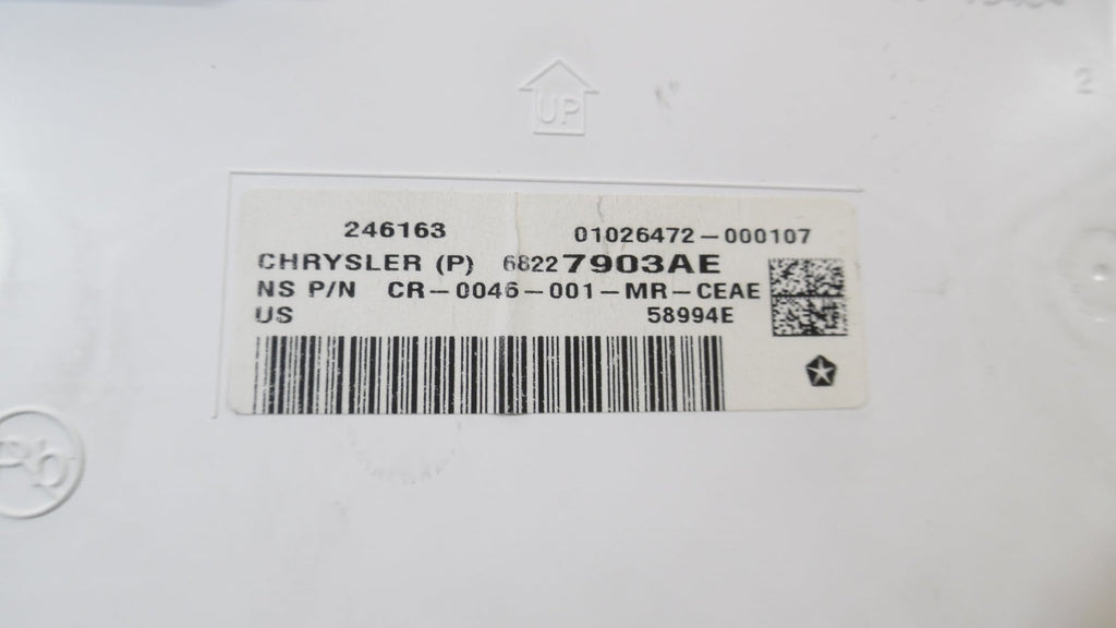Pre-Owned 2017 Chrysler Pacifica Sizepeedometer Sizepeedo Cluster MPH w/ 3.5 Display OEM (Good)