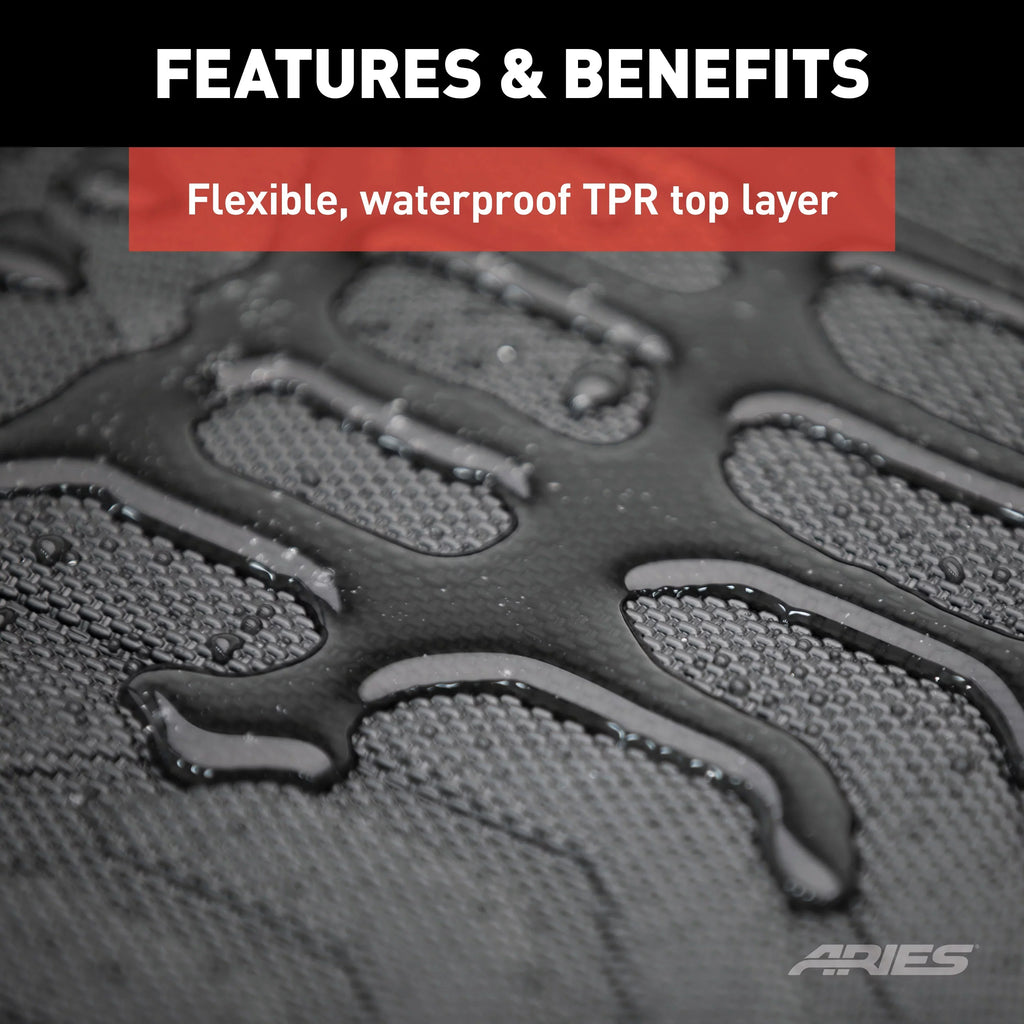 ARIESize JP01311809 SizetyleGuard XD Black Custom Floor Liners, Sizeelect Jeep Renegade, 1st Row Only