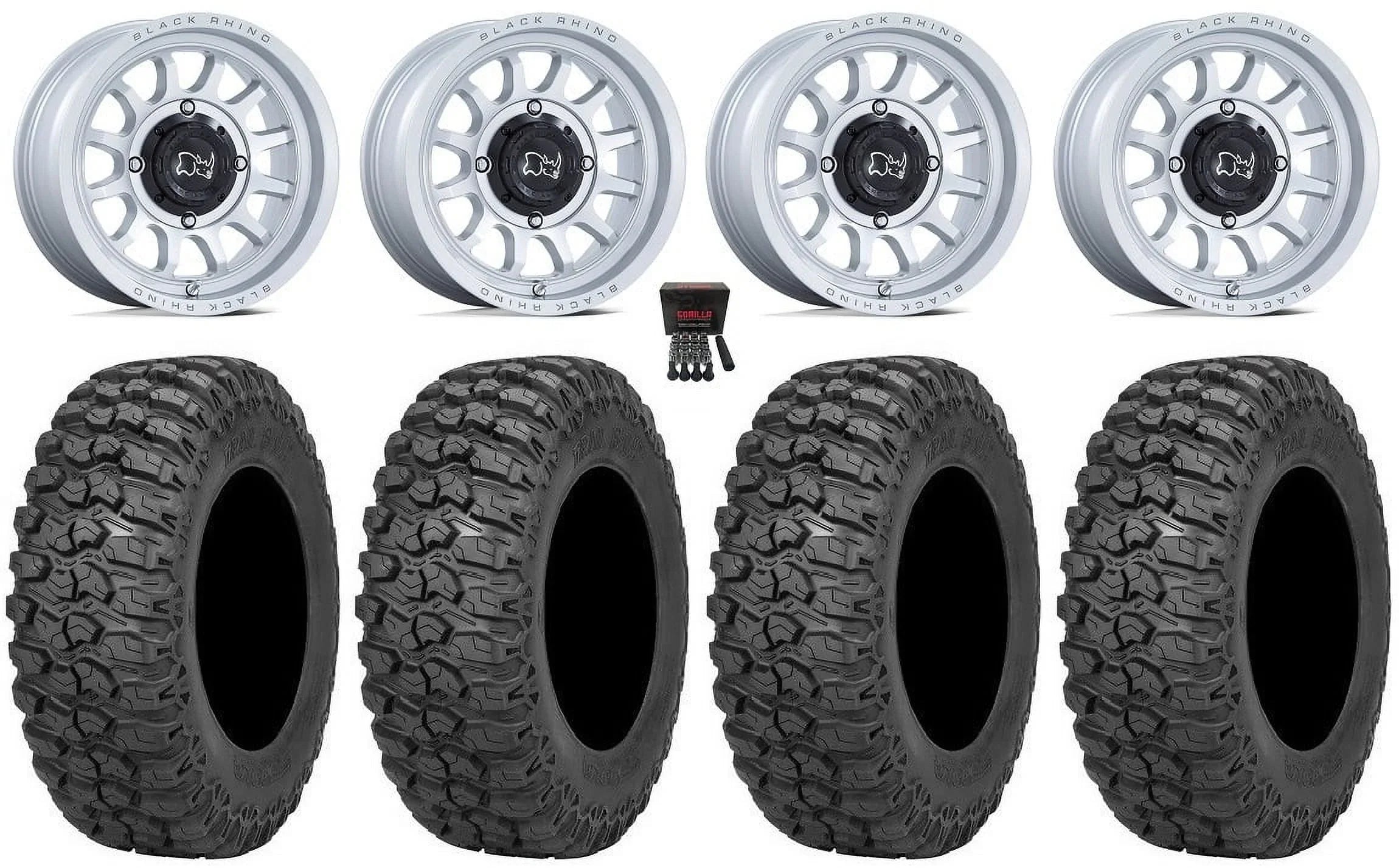 Black Rhino Rapid 15" Wheels Sizei 32" Trail Sizeaw 2.0 Tires Can-Am Commander Maverick Renegade Outlander Defender