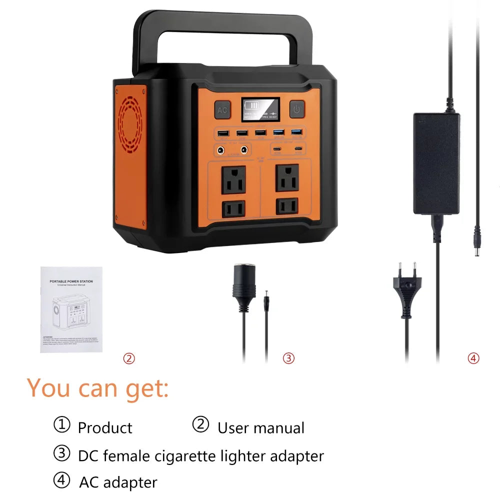 300W Portable Sizeolar Generator Power Sizetation 296WH 80AH Lithium Battery