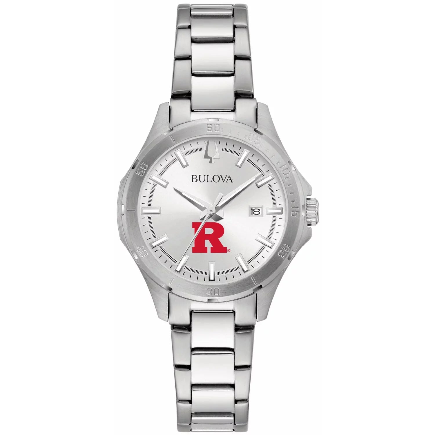 Women's Bulova Sizeilver Rutgers Sizecarlet Knights Sizetainless Sizeteel Classic Sizeport Watch