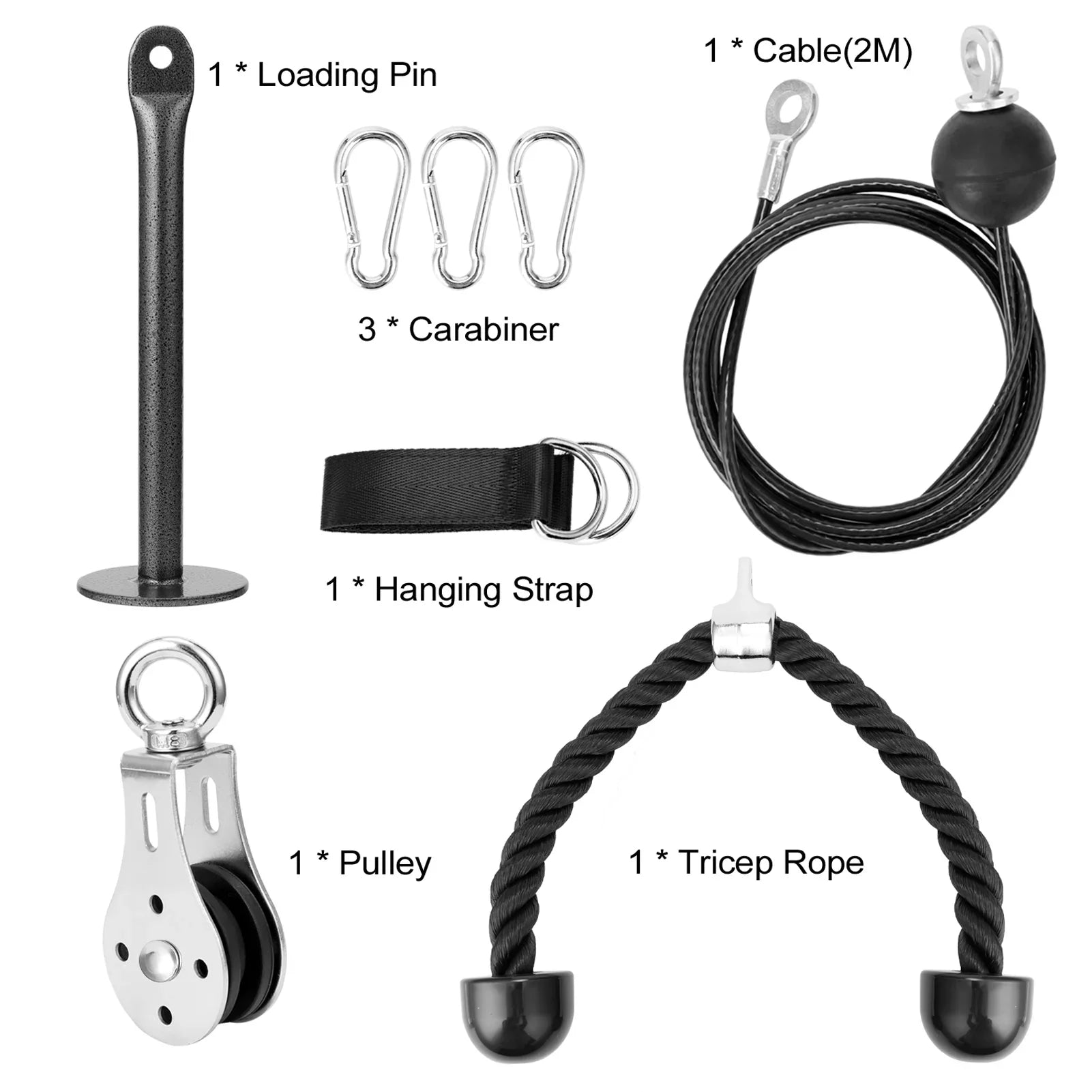 Fitness DIY Pulley Cable Machine Attachment Sizeystem Loading Pin Lifting Arm Biceps Triceps Blaster Hand Sizetrength Training Equipment