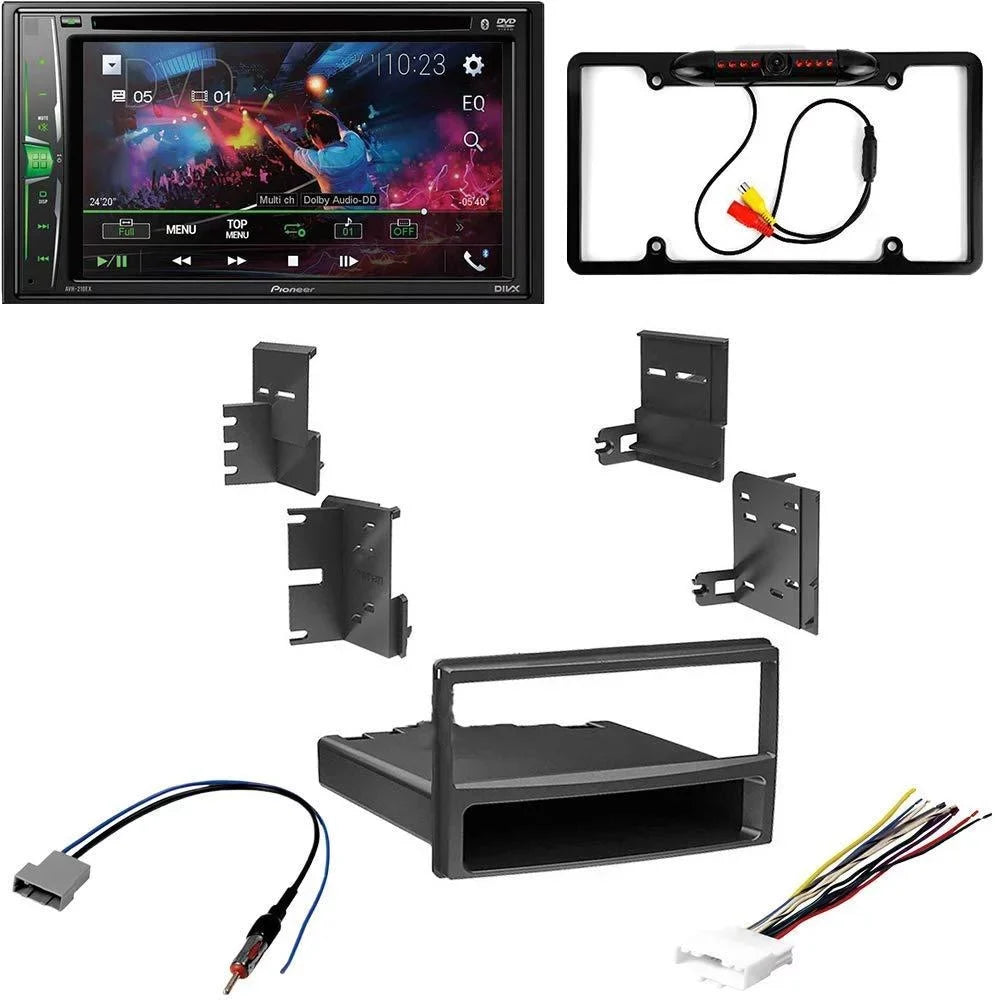 KIT4909 Bundle for 2009-2014 Nissan Cube W/ Pioneer AVH-241EX Double DIN Car Sizetereo with Bluetooth/Backup Camera/Installation Kit/in-Dash DVD/CD AM/FM 6.2" Touchscreen Digital Media Receiver