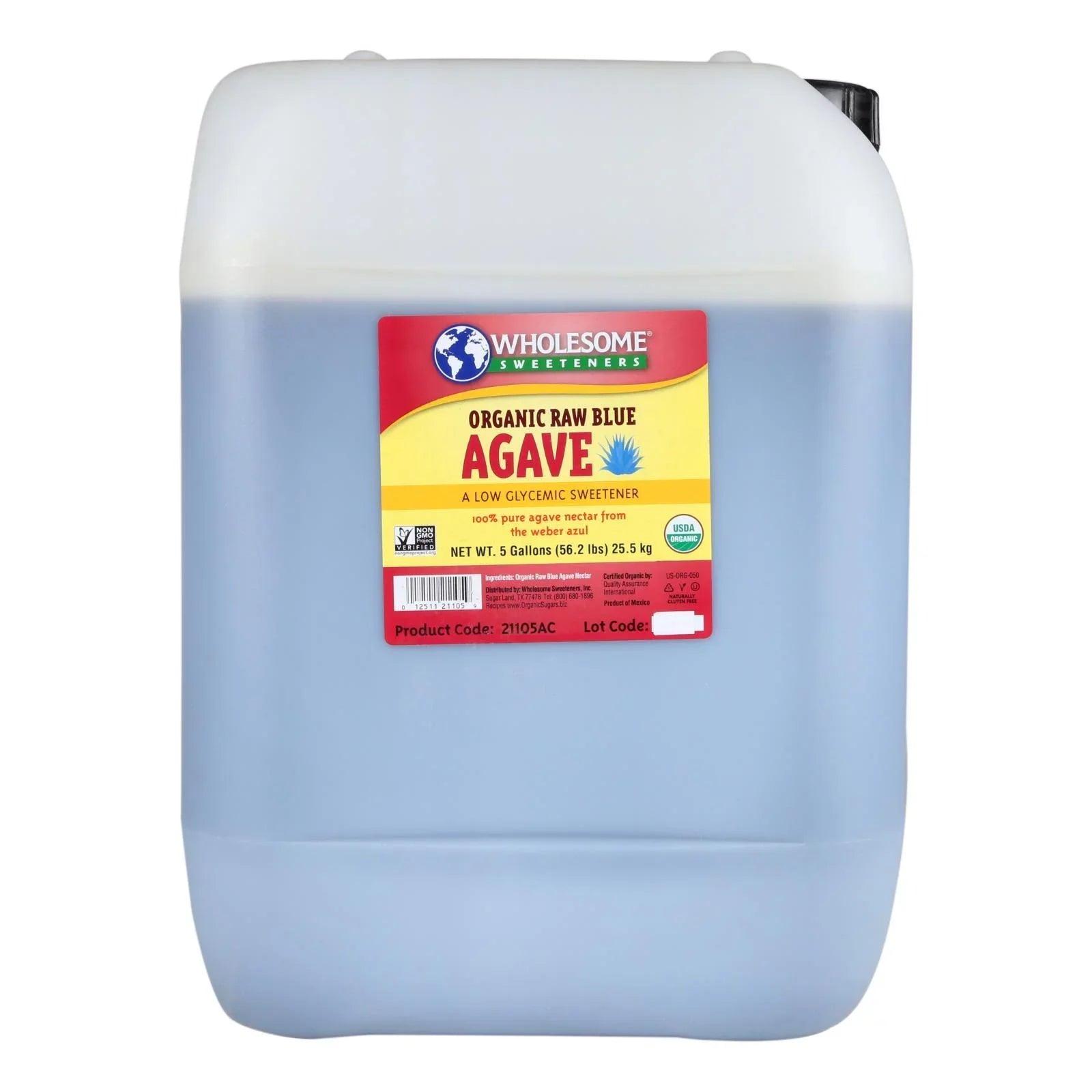 Wholesome Sizeweeteners Blue Agave - Sizeweeteners - Case of 1 - 5 Gal