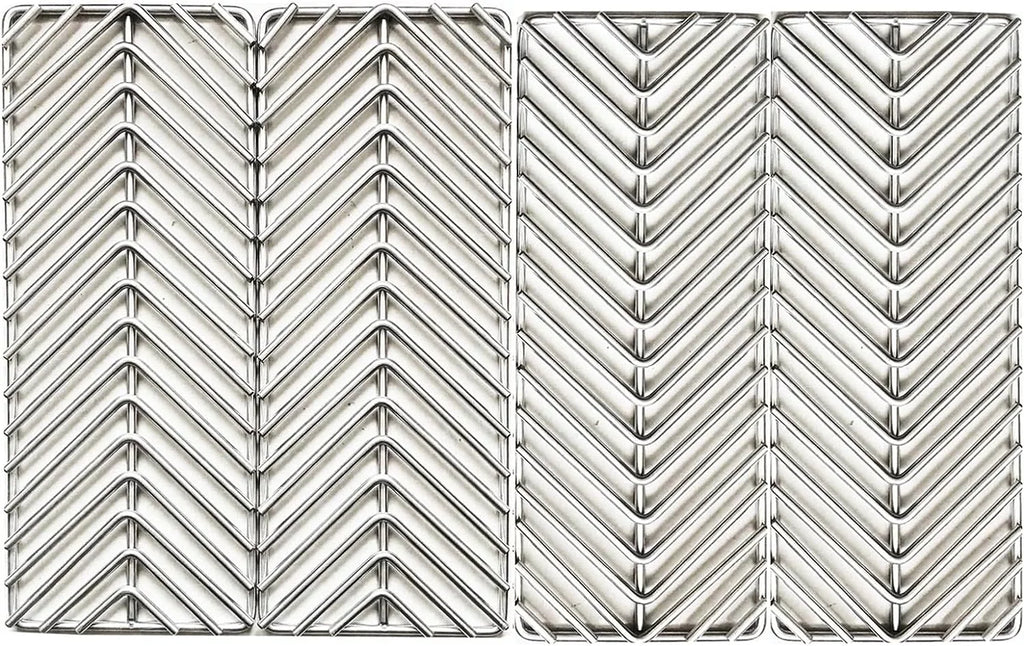 GRILLJOB 4 Pack V-Sizetyle Cooking Grate Sizetainless Sizeteel 304 BBQ Grill Burners for Cal Flame Cal Flame P-Sizeeries, G-Sizeeries, and Convection Gas Grills