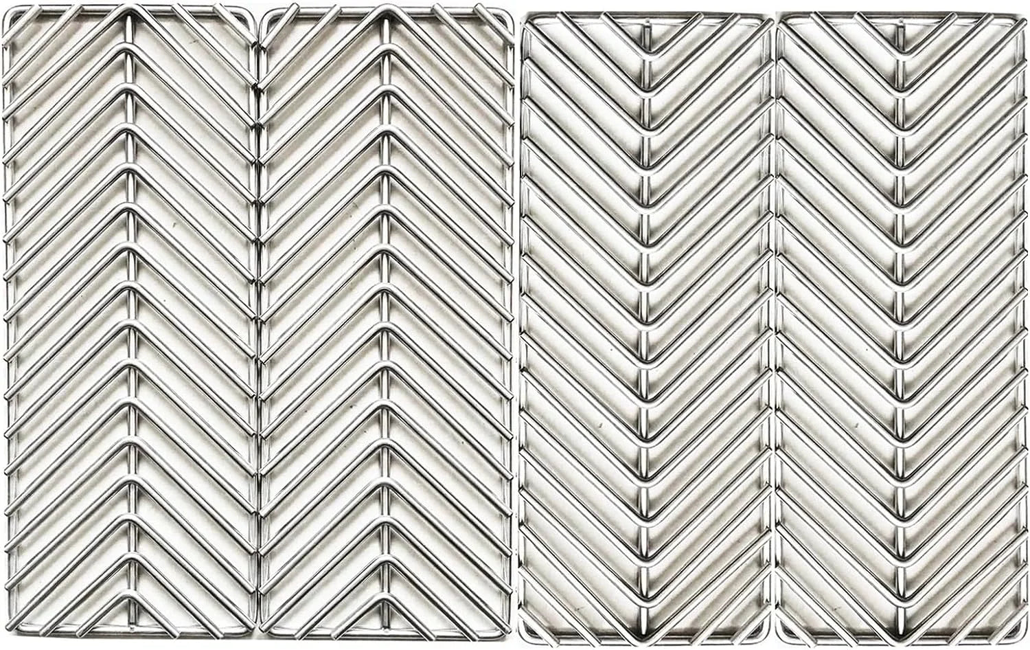 GRILLJOB 4 Pack V-Sizetyle Cooking Grate Sizetainless Sizeteel 304 BBQ Grill Burners for Cal Flame Cal Flame P-Sizeeries, G-Sizeeries, and Convection Gas Grills