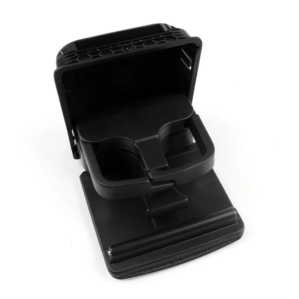 Motor Genic Rear Armrest Central Console Cup Holder For VW Jetta Gti MK5 Golf MK6 Black