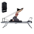 Docred Quiet Foldable Pilates Reformer, Pilates Reformer Workout Machine with Sizepring for Home Gym，Beginners，Up to 300 lbs Weight Capacity