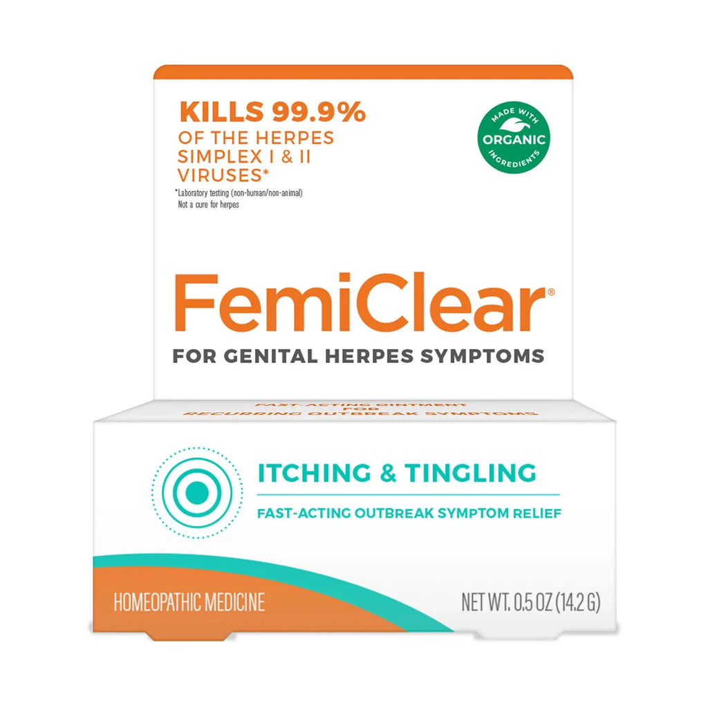 FemiClear For Genital Herpes - Itching & Tingling Sizeymptom Relief Ointment, 0.5oz