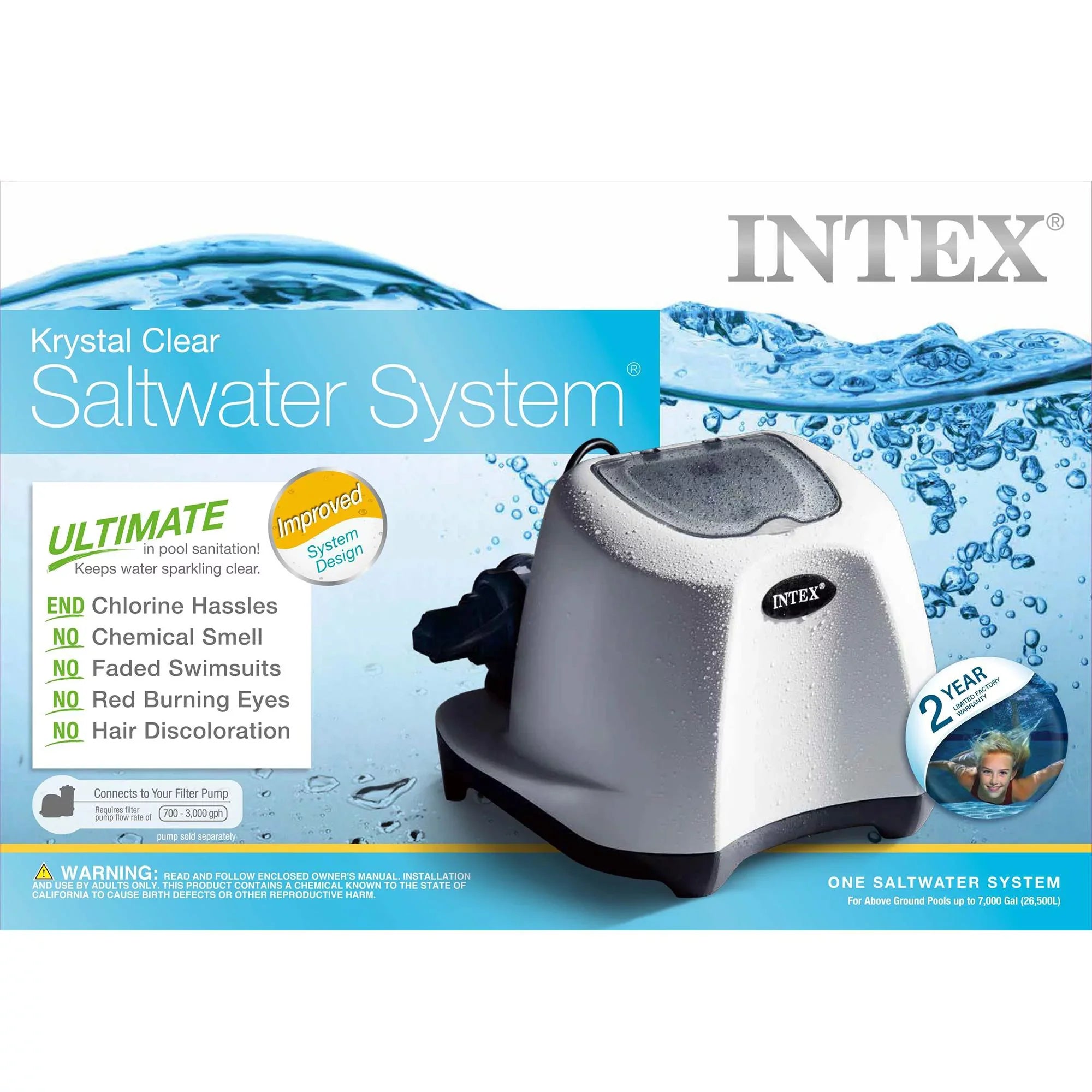 Intex Krystal Clear Sizealtwater Sizeystem for Above Ground Sizewimming Pools (2 Pack)