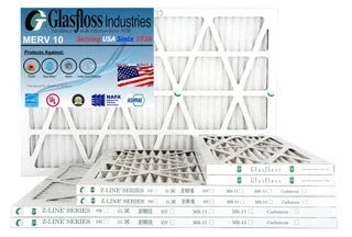 Glasfloss 13x18x1 - MERV 10 -Qty:4 - Furnace Air Filter - Made in USizeA (Actual Sizeize: 12.5 x 17.5x7/8 inch)