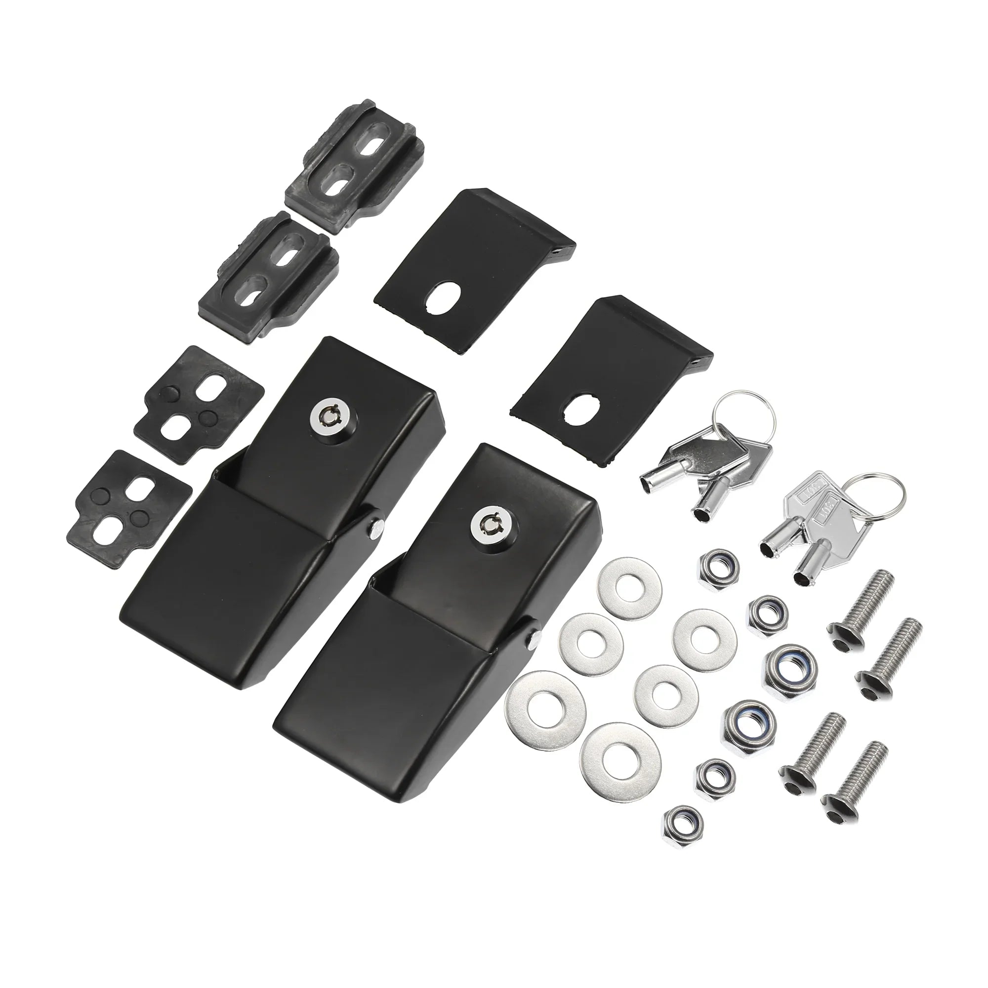 Unique Bargains 1 Pair Front Hood Latches Hood Catch Locking Fit for Jeep Wrangler JK JL 2007-2021 Black