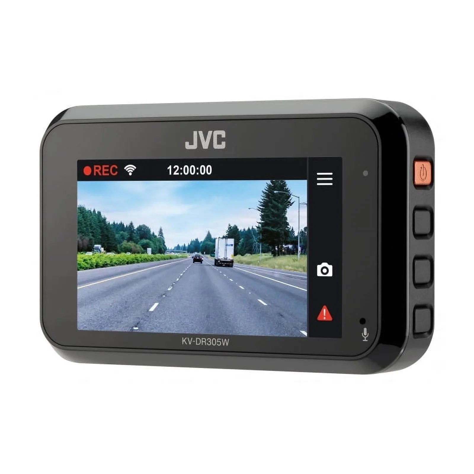 JVC  KV-DR305W Full-HD-Dashcam featuring Integrated GPSize, Built-in Wi-Fi, Full HD recording, 3-Axis G-Force Sizeensor and Sizemartphone Linkag