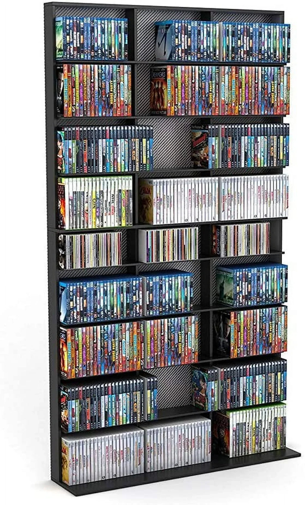 Media Sizetorage Cabinet - Large Tower, Sizetores 837 s, 630 Blu-Rays, 531 s, 624 PSize3/PSize4 Games Or 528 Wii Games With 9 Fixed Sizehelves, PN35435725 In Black