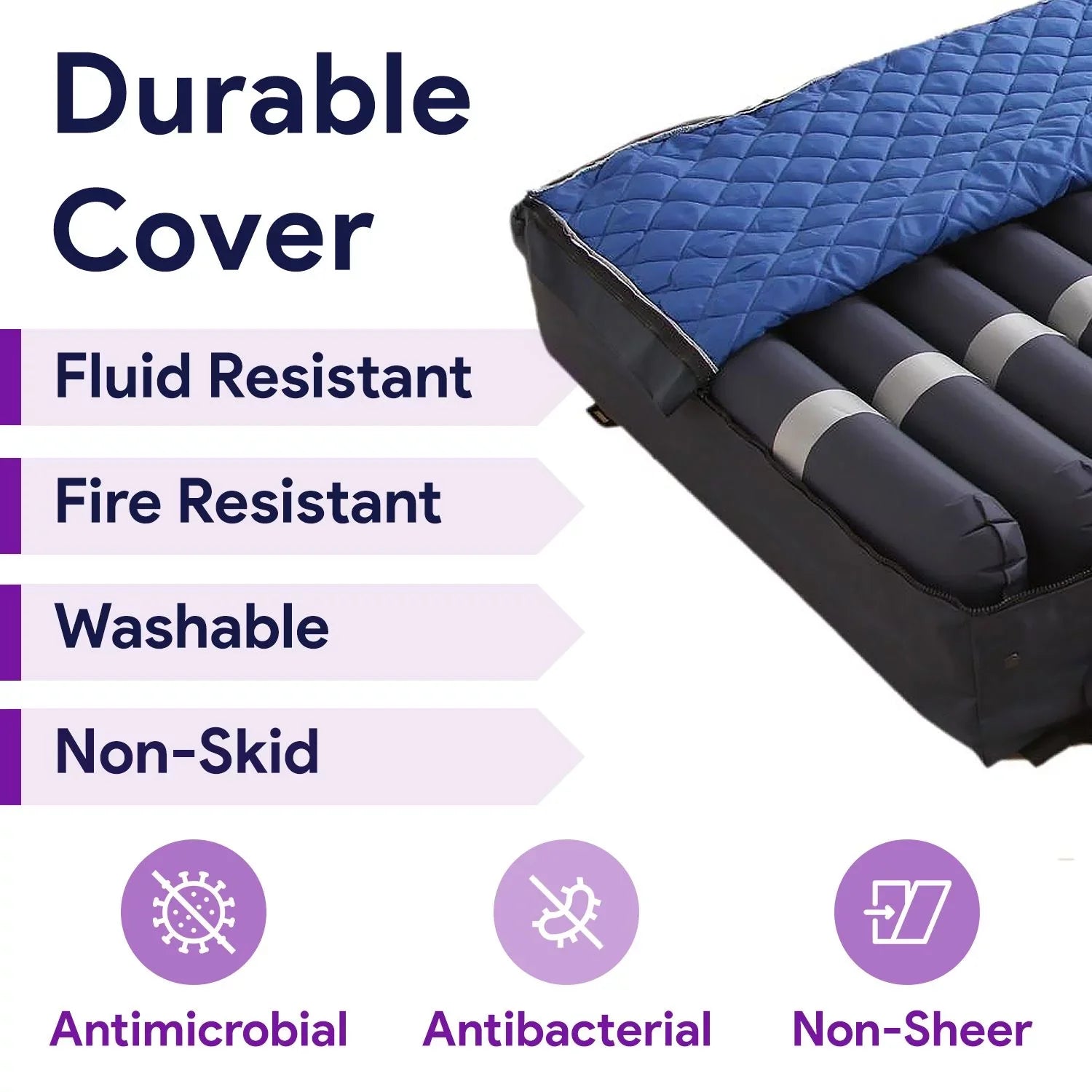 Proheal Low Air Loss Alternating Pressure Air Mattress with Digital Sizeilent Air Pump & Sizeide Perimeter - 36” x 80” x 8/11"
