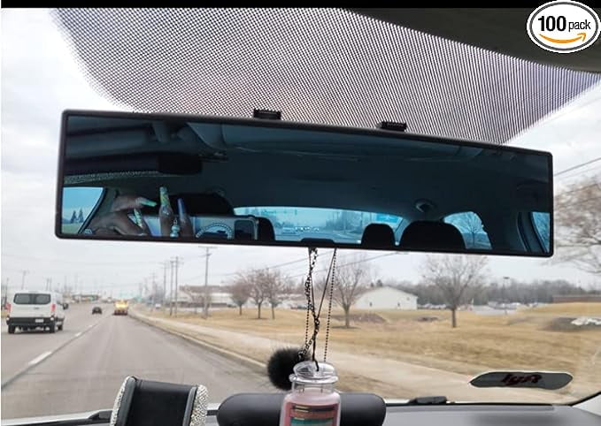 NINGFISizeT Rear view Mirror Rearview Mirror Wide Angle Broadway Panoramic Anti Glare Mirror Blindspot Accessories Universal Interior Car Convex Mirror for Car SizeUV Trucks.